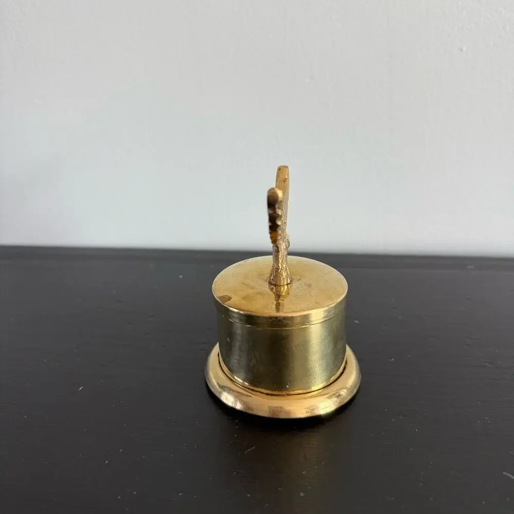 Vintage | Brass Eagle Stamp Roll Dispenser Decorative Container Made In India
